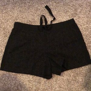 Ann Taylor loft lace black shorts